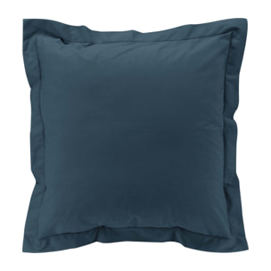 Taie d'oreiller volant plat 100% percale de coton ORIGINE - Bleu Foncé
