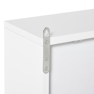 Armario de Baño con Espejo con 2 Puertas y Estante Ajustable Mueble Colgante de Baño para Aseo Estilo Moderno 48x14,5x45 cm Blanco