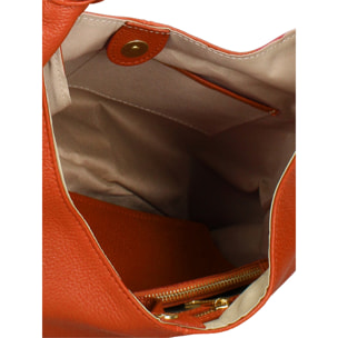 Borsa a spalla da donna Made in Italy - Modello Iduna Lux - 100% pelle - 41.0 x 28.0 x 3.0 cm