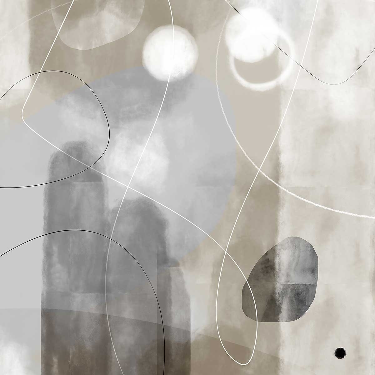 Affiche abstrait et soft line n°3 Affiche sous cadre bois