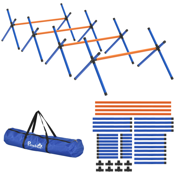 Kit d'agilité chien hauteur réglable sac transport inclus
