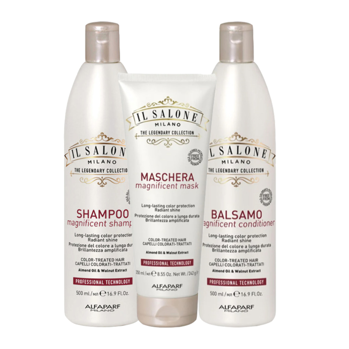 ALFAPARF MILANO Kit Il Salone Magnificent Shampoo 500ml + Mask 250ml + Conditioner 500ml