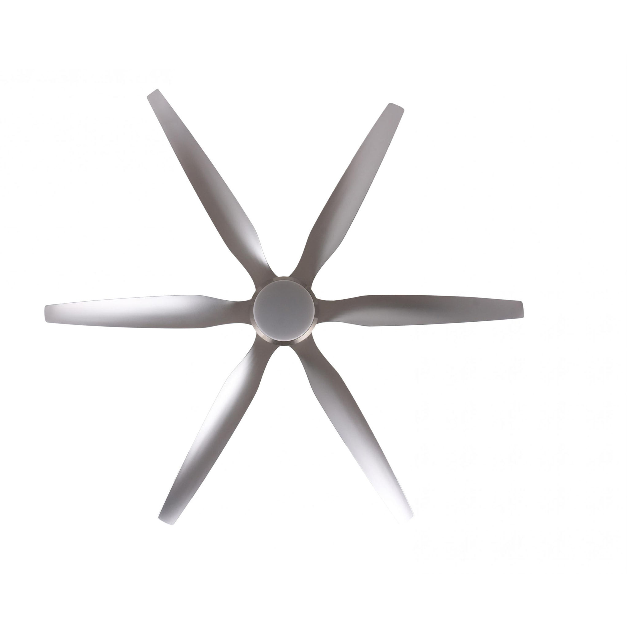 Ventilateur de plafond DC argenté avec pales de 166cm et lumière pour 60m2