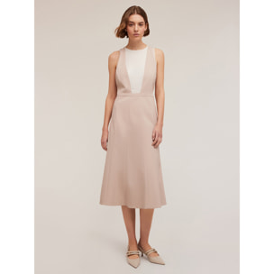 Motivi - Vestido flare con aplicación - Beige