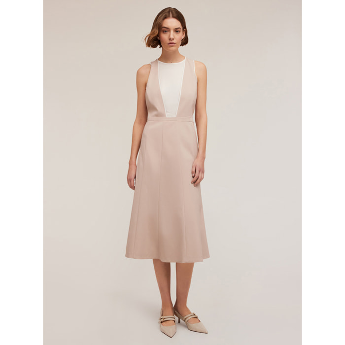 Motivi - Vestido flare con aplicación - Beige