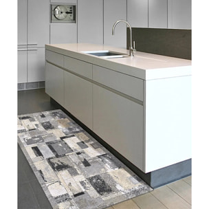 Tappeto Antiscivolo Moderno Salotto Grigio Beige