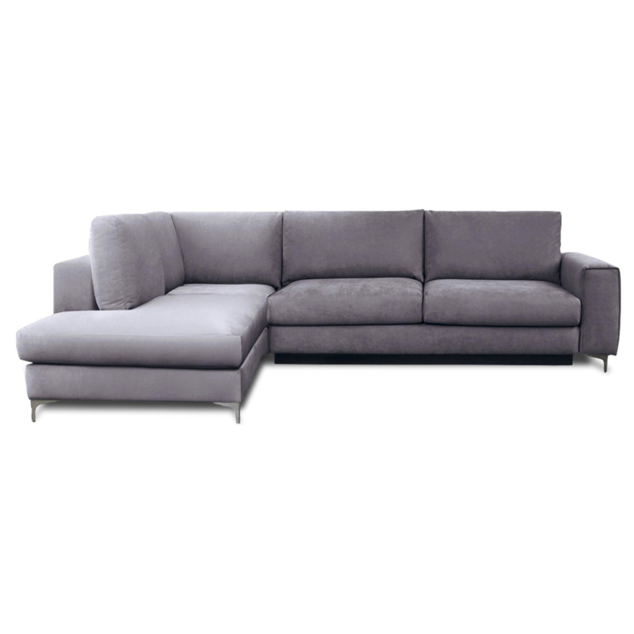 Canapé d'Angle Gauche Velours Fiesole, 3 Places, Couchage Intégré, Coffre de Rangement, Housse Déhoussable