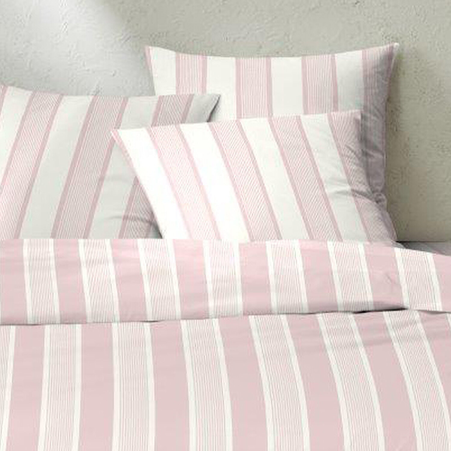 Parure housse de couette 3pcs 100% 100% coton 57 fils_rosy