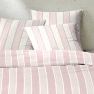 Parure housse de couette 3pcs 100% 100% coton 57 fils_rosy