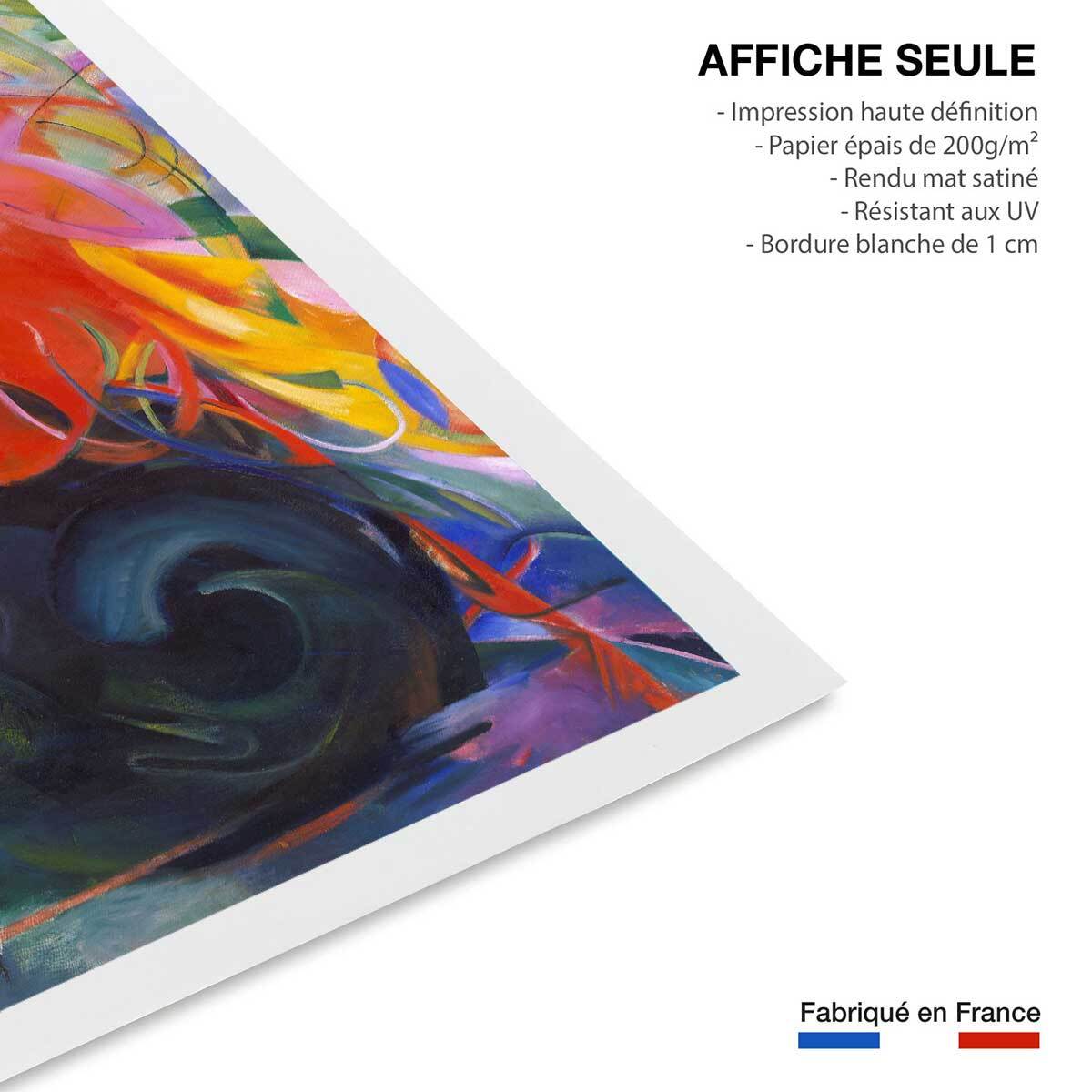 Poster Fighting forms- par Franz Marc Affiche seule