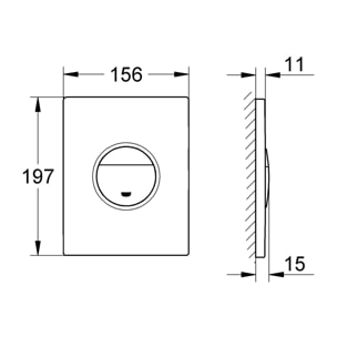 GROHE Nova Cosmopolitan Plaque de commande Chromé 38765000