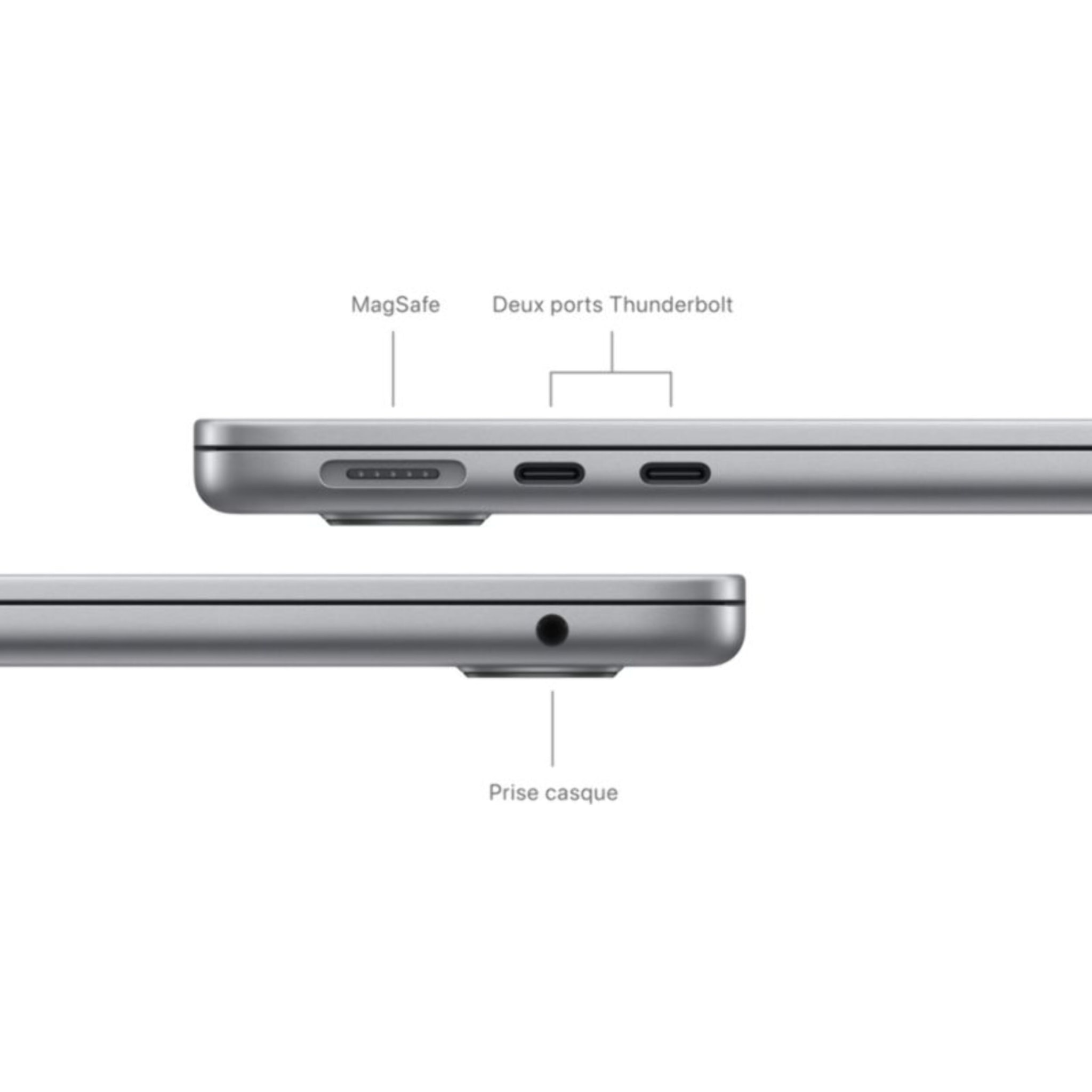 Ordinateur Apple MACBOOK Air 13' M3 16Go RAM 512Go SSD Gris 70W