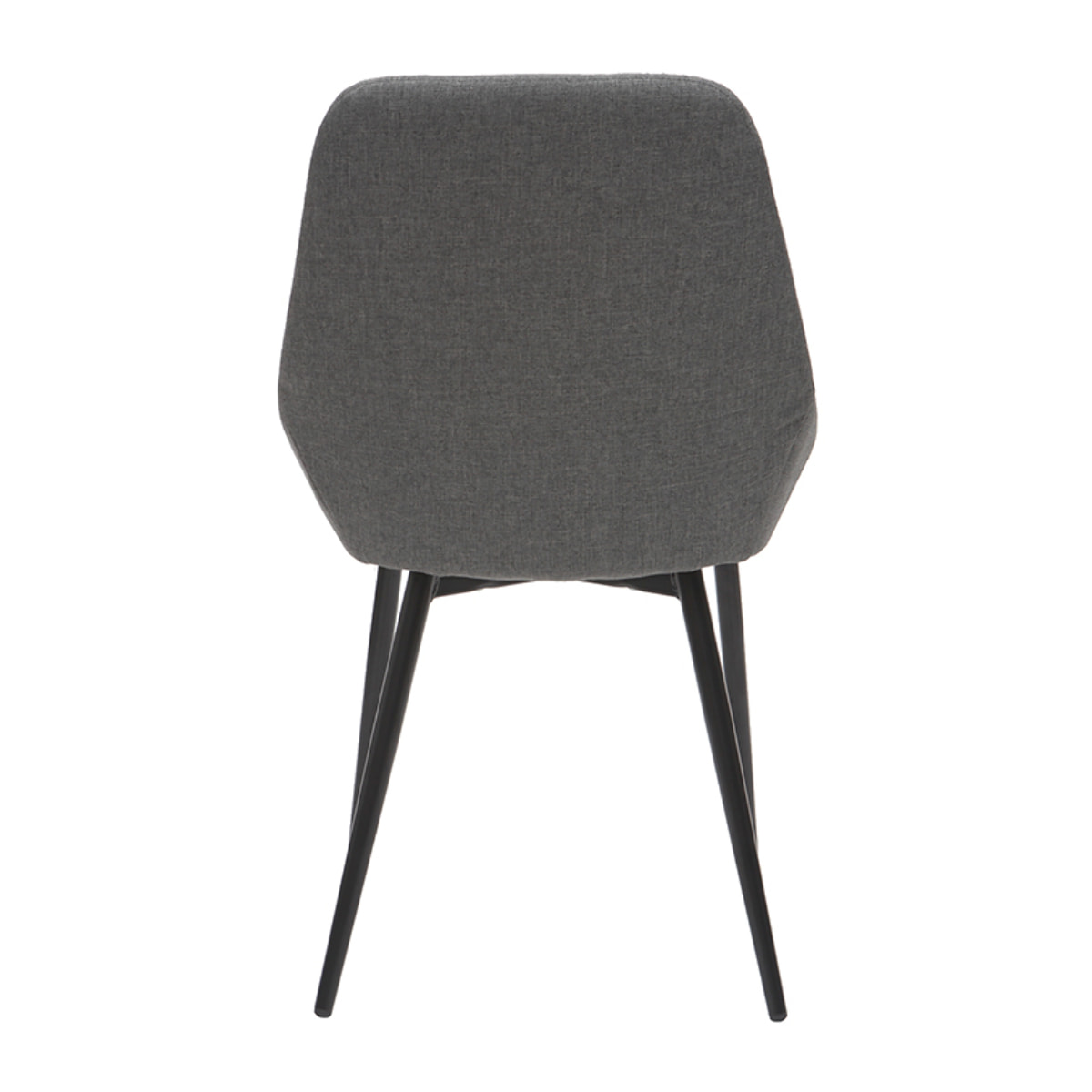Chaises design en tissu gris et métal noir (lot de 2) HOLO
