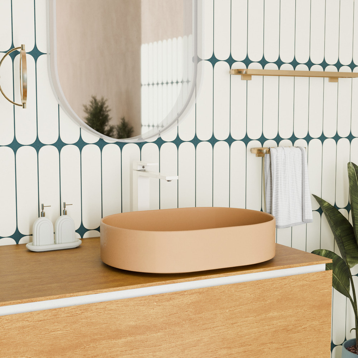 PixL 50 x 36,5 x 12 cm vasque à poser Infinitio, sans trop-plein, moka (CEPX5037MOM)