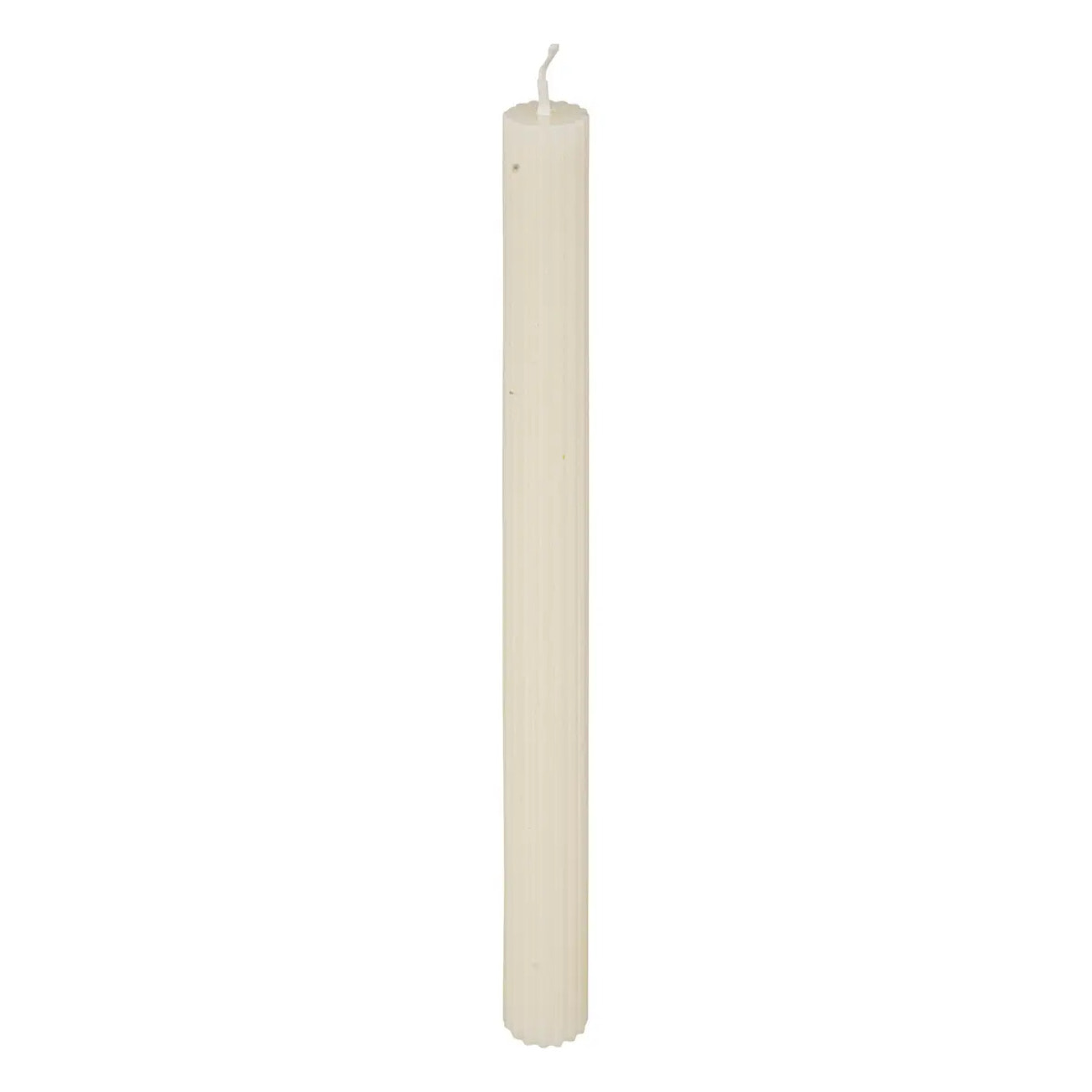 Bougie bâton "Demi" en coton H26cm blanc ivoire