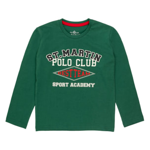 T-shirt con ricamo logo