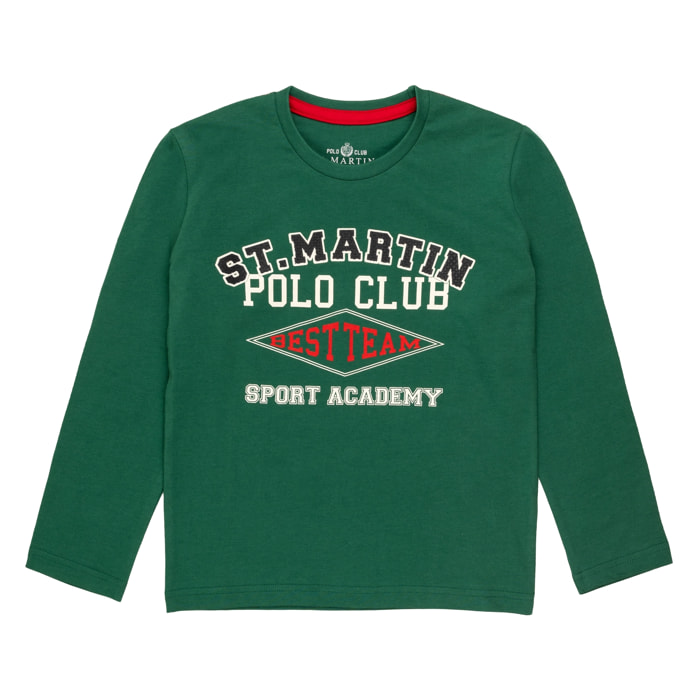 T-shirt con ricamo logo