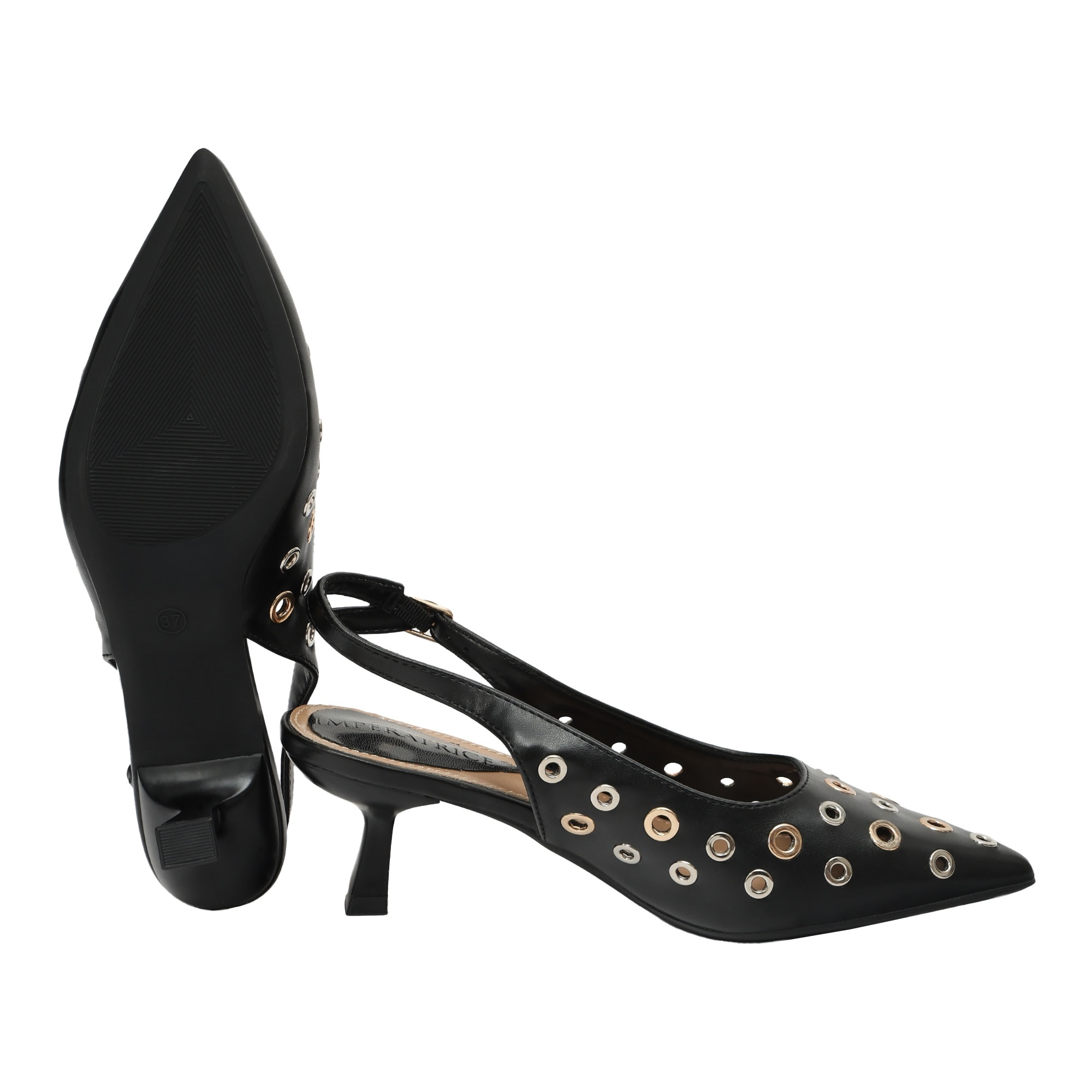 Decolletè borchie - tacco7,0 cm