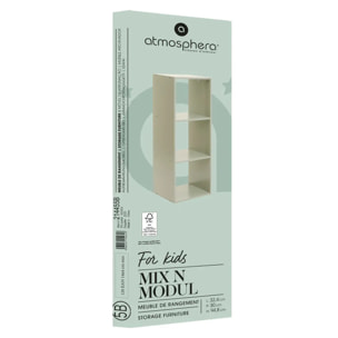 Étagère Enfant Mix'n modul 3 Cases Vert 34,5x32x100,5 cm