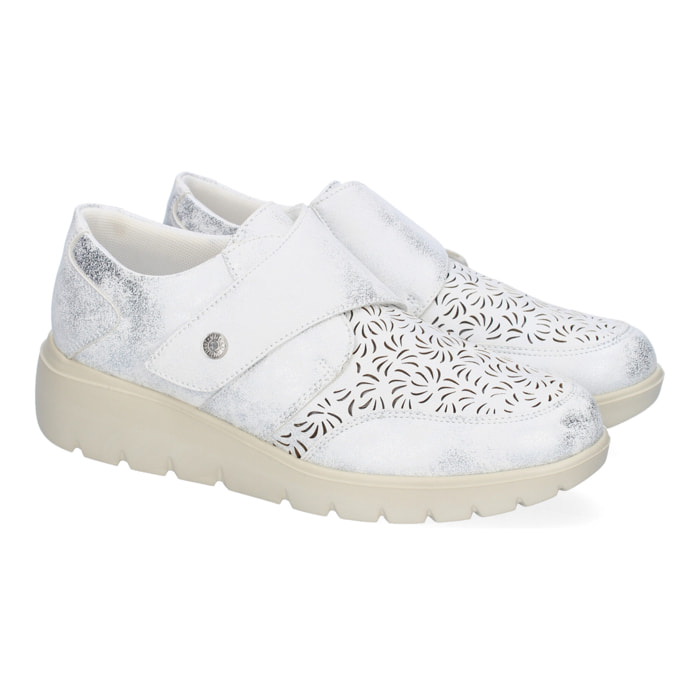 Zapatillas Casual de Mujer, Diseño Moderno y Elegante Calado, Comodas con Cierre de cierre autoadherente