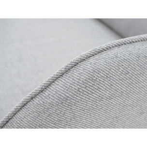 Cosmos - canapé 3 places convertible express couchage quotidien 140 cm matelas 11 cm en tissu - Gris
