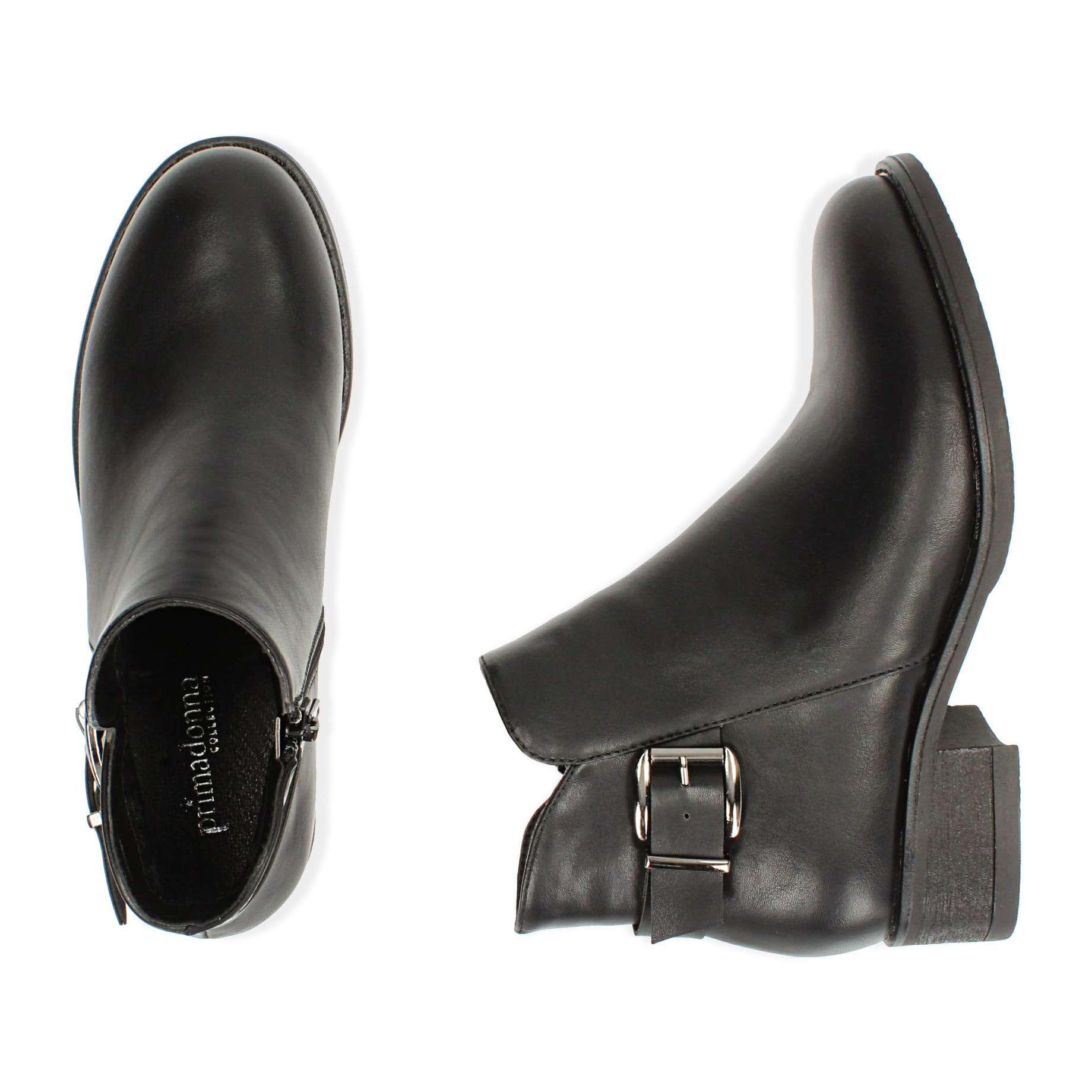 Botines de tacón negras, tacón 4 cm