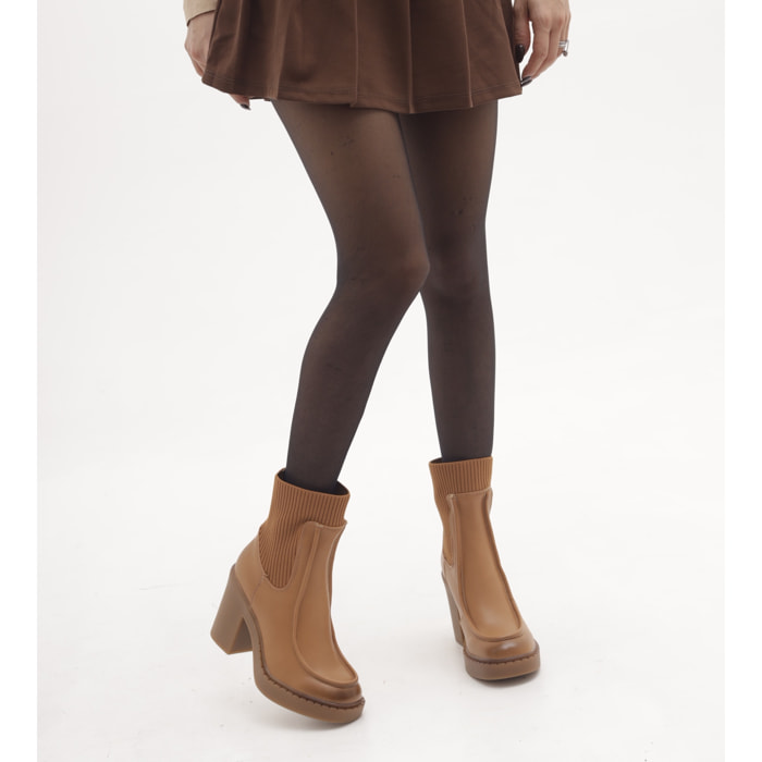 STIVALETTO INGEGNERE TACCO CUOIO