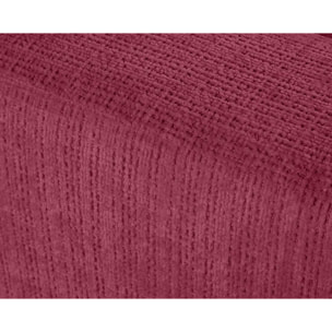 Miro - canapé droit 3 places - convertible avec coffre - en velours texturé - Prune