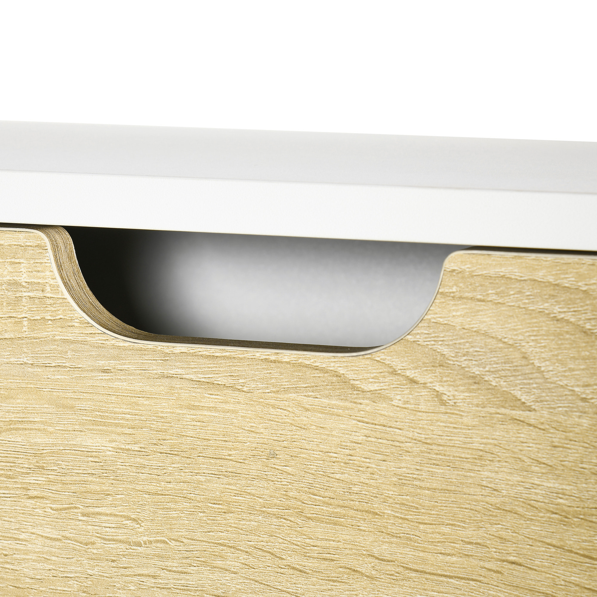 Bureau pliable mural avec étagères de rangement et placard, bureau rabattable, effet bois naturel