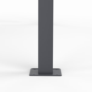 Pergola Marina en acier et toit rétractable gris 3x4m - Structure gris anthracite, toile et stores gris anthracite