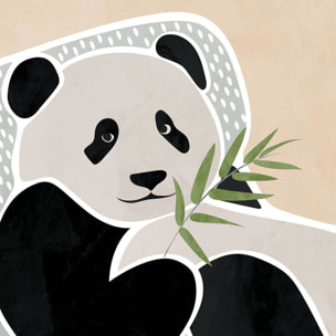 Affiche enfant panda  Affiche sous cadre bois