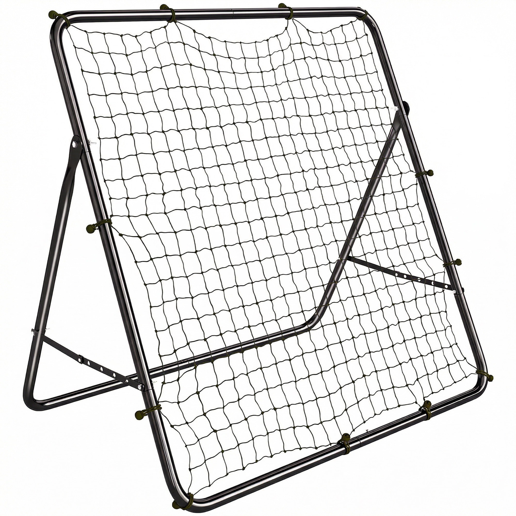 Red de Rebote Plegable, Reboteador de Fútbol Ángulo Ajustable de 5 Niveles, con Tubo de Acero, Fácil de Instalar, para Entrenamiento de Fútbol, 120x73x112 cm, Negro