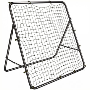 Red de Rebote Plegable, Reboteador de Fútbol Ángulo Ajustable de 5 Niveles, con Tubo de Acero, Fácil de Instalar, para Entrenamiento de Fútbol, 120x73x112 cm, Negro