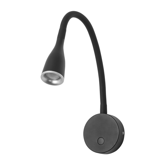 Forlight Crobat (2 unidades) Luz Led de Lectura de 3,8W en Color Negro. Aplique de Pared para Mesita de Noche