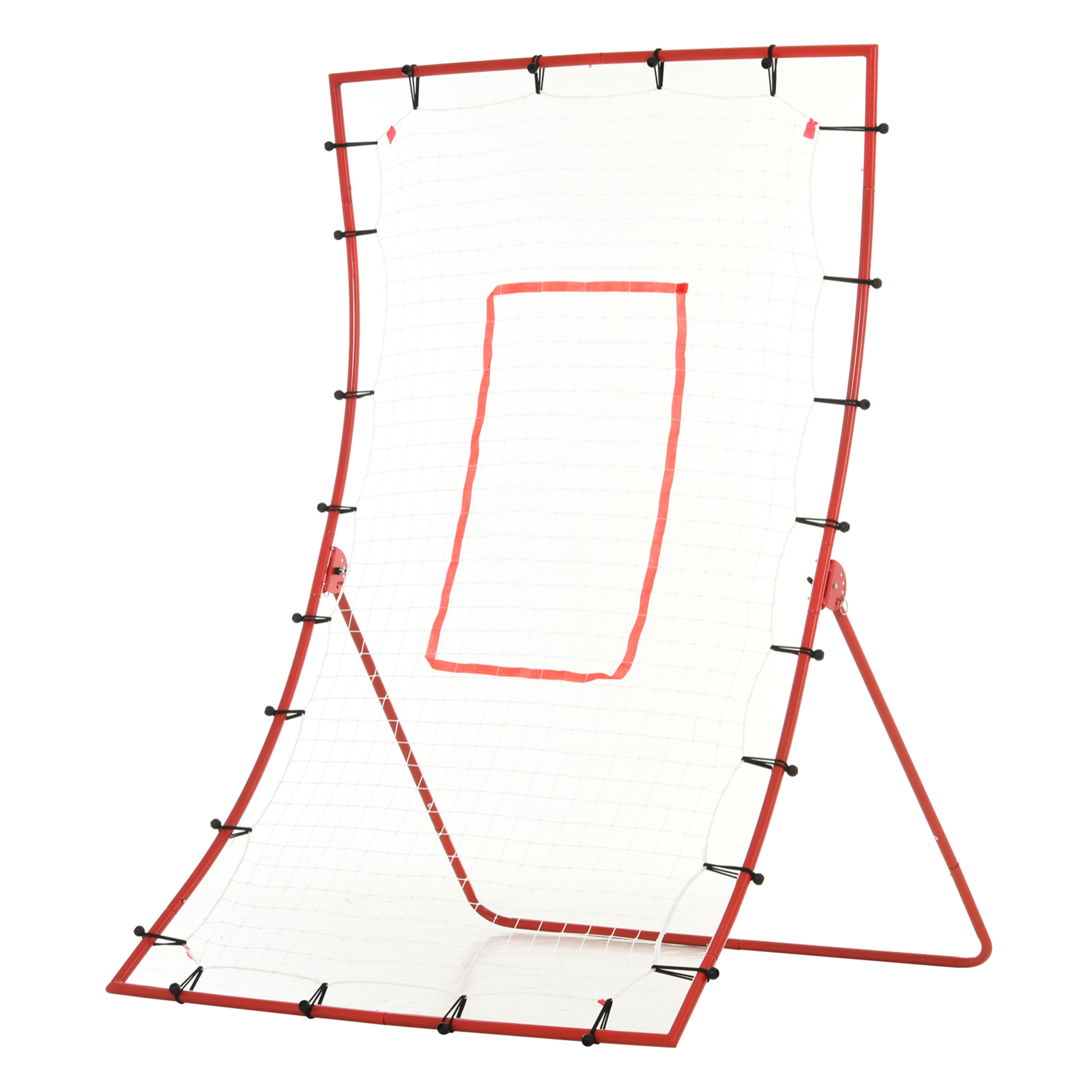 Filet de rebond de football - rebondisseur de football angle réglable - dim. 175L x 115H cm - blanc rouge