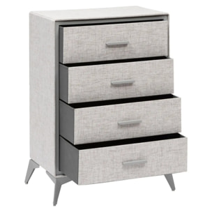 Commode 4 tiroirs Granite gris
