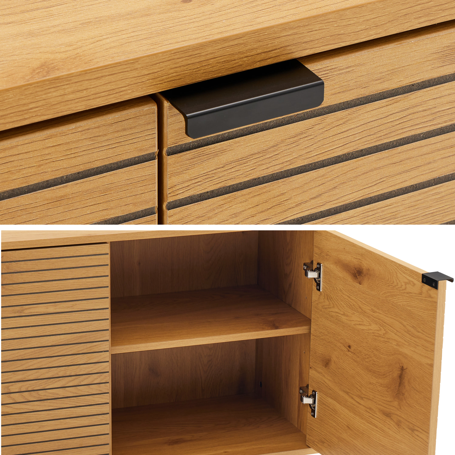 Buffet en bois 3 portes 150cm STINNA