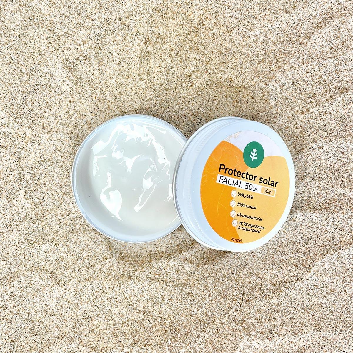 PLANETA HUERTO | Protector Solar Facial 100% Mineral SPF 50 50 ml | Alta Protección UVA/UVB | Fórmula Ligera y No Pegajosa
