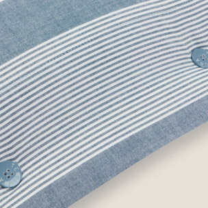Funda almohada rayas azul Belton2 color azul 100% Algodón