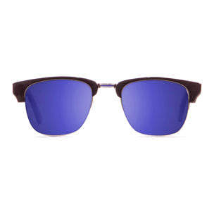 Gafas de sol OCEAN NIZA - Negro brillante con patillas negro brillante y ébano / Revo azul