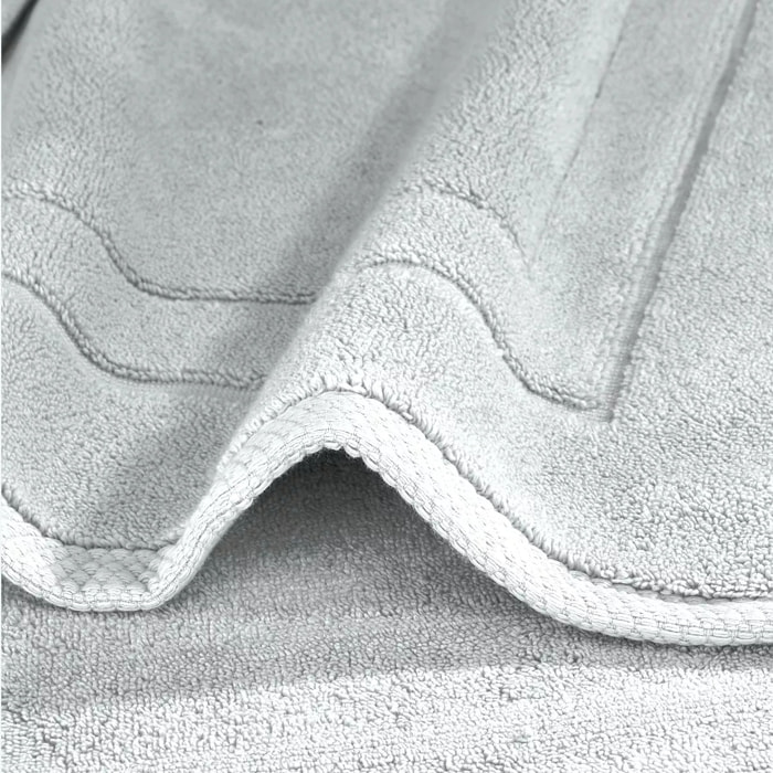 Tapis de bain pur coton 900 g/m² uni gris Elea nuage