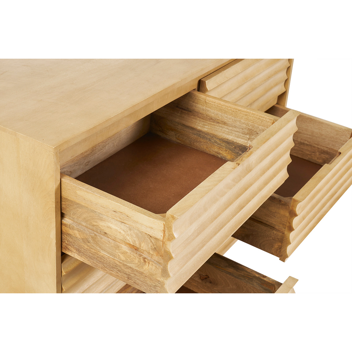 Commode en bois manguier massif 6 tiroirs L110 MATCHA