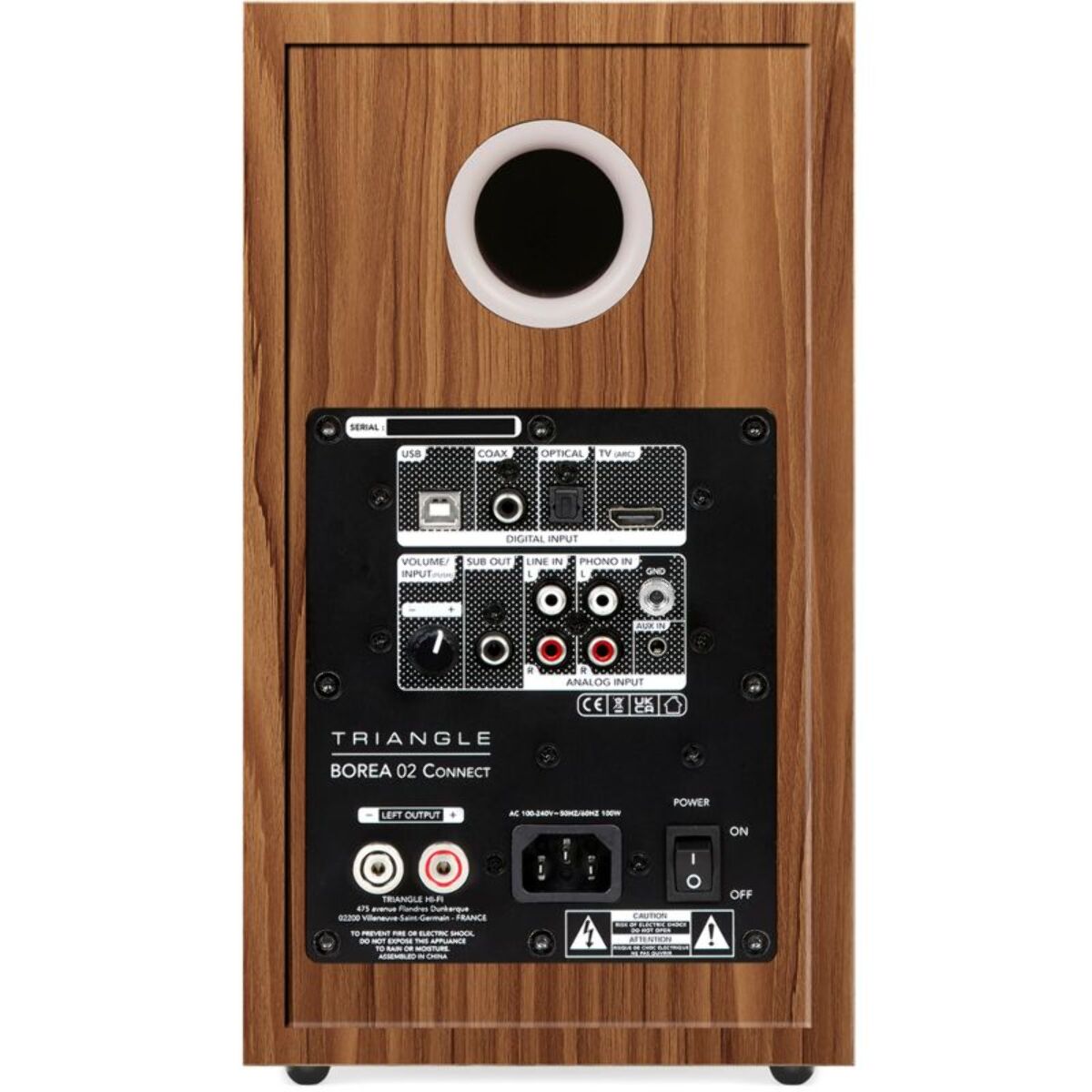 Enceinte bibliothèque active TRIANGLE BR02 Connect Chene