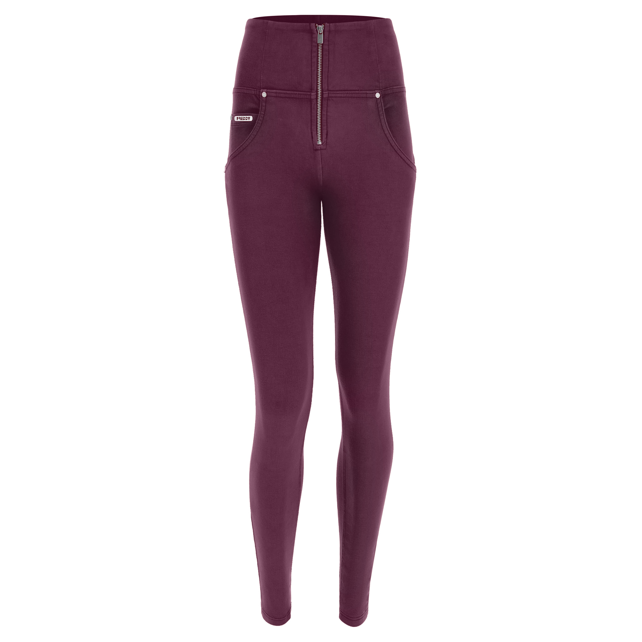 Pantaloni push up WR.UP® vita alta superskinny tessuto navetta