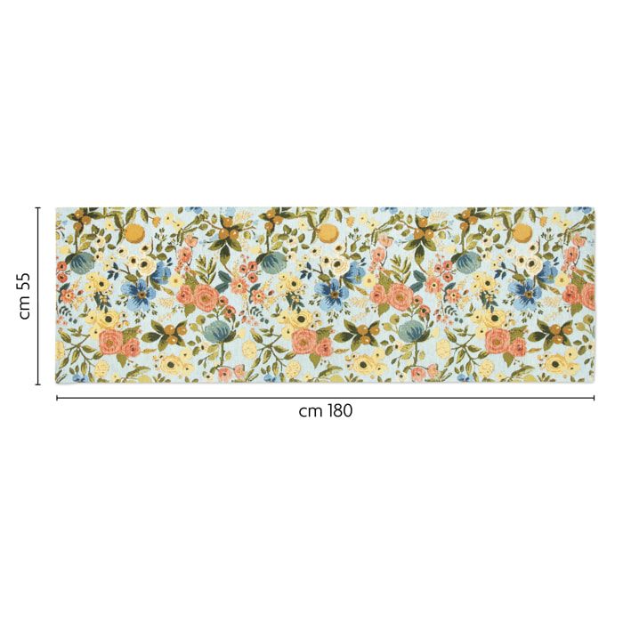 Tappeto Excelsa Fiori Frida poliestere e cotone 55x180 cm multicolore