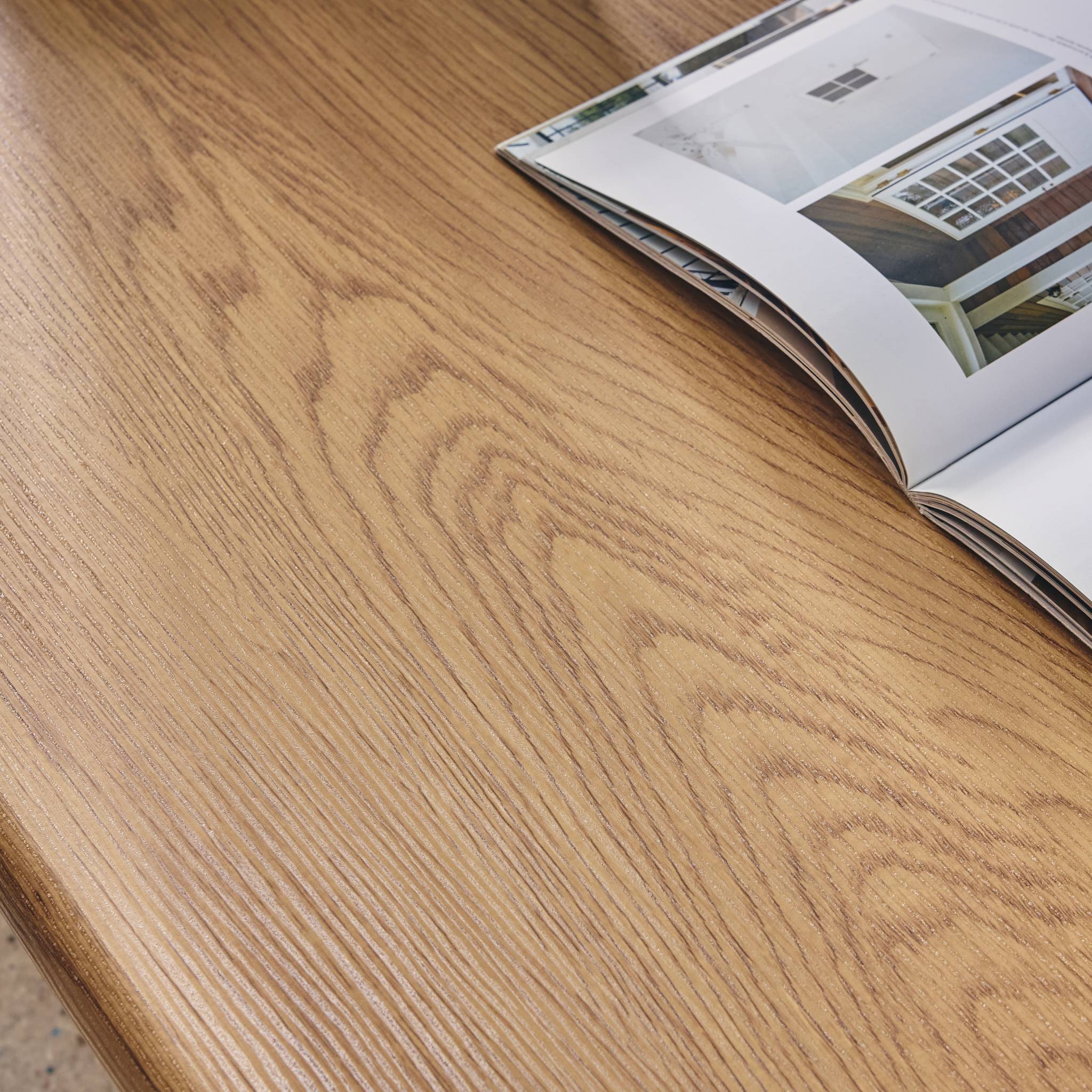 Table basse rectangulaire MDF effet chêne