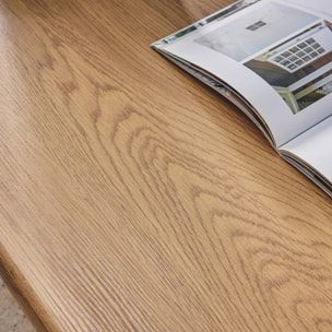 Table basse rectangulaire MDF effet chêne