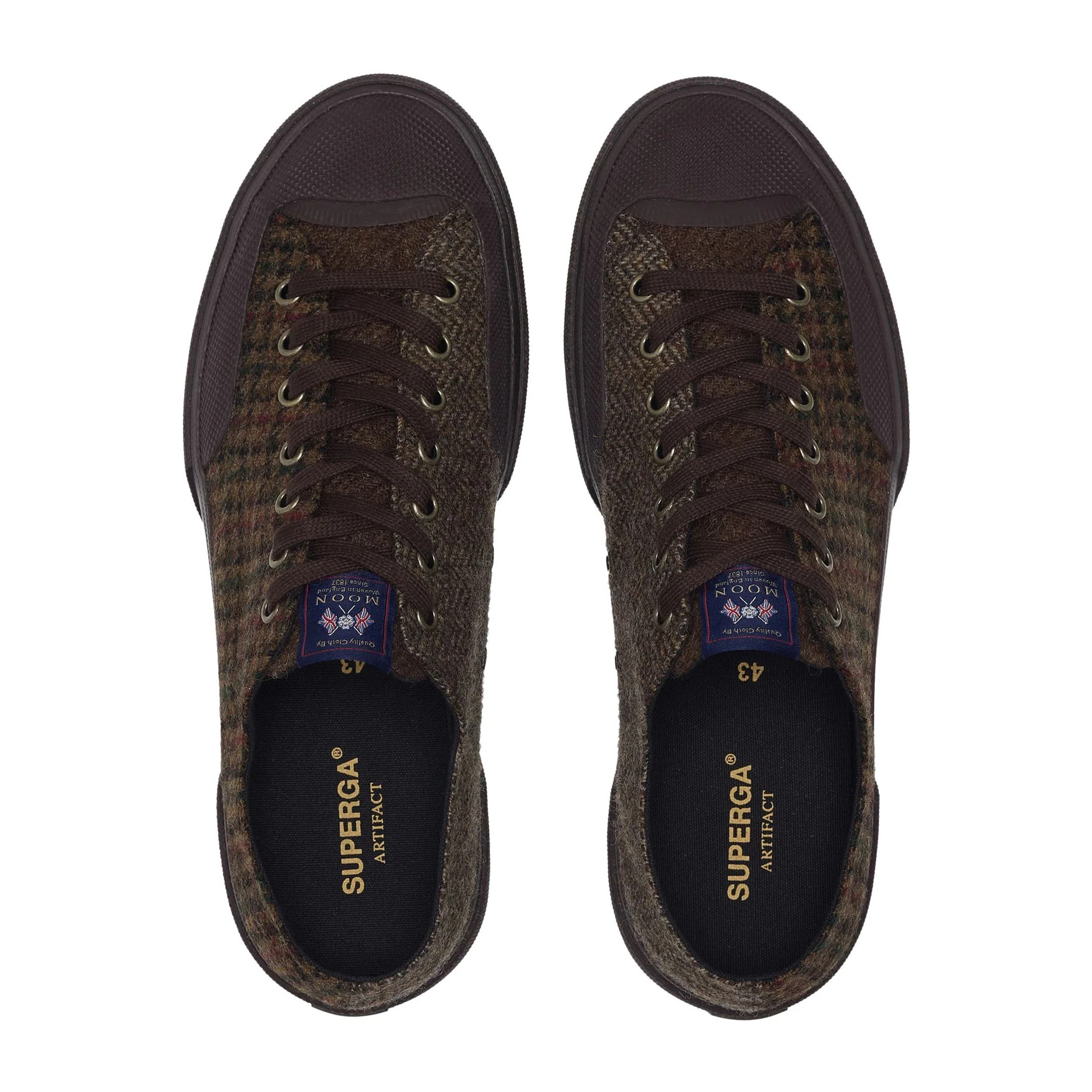 Superga - Sneakers Uomo Donna Marrone - 2432 WORKS WOOL PATCHWORK