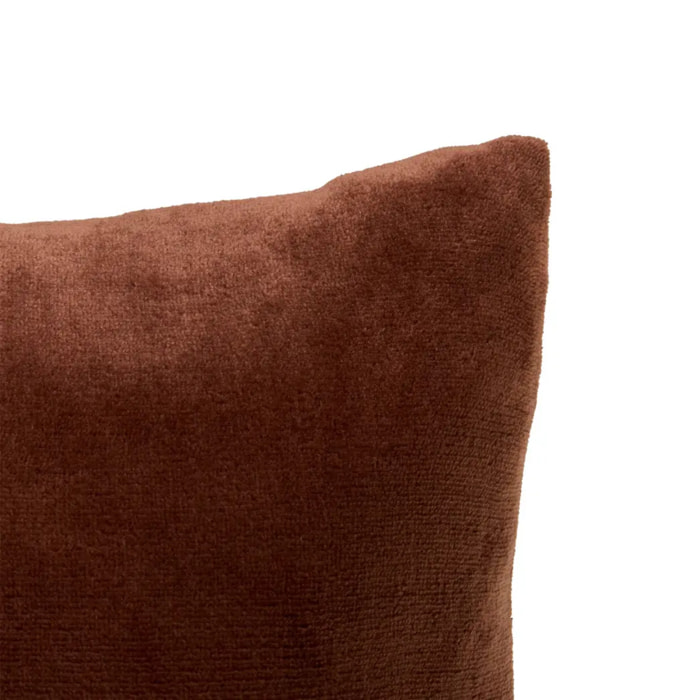 Coussin Ollis marron tonka 38x38cm