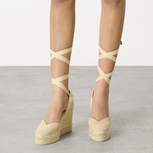 Alpargata cuña de yute 11cm doble plataforma